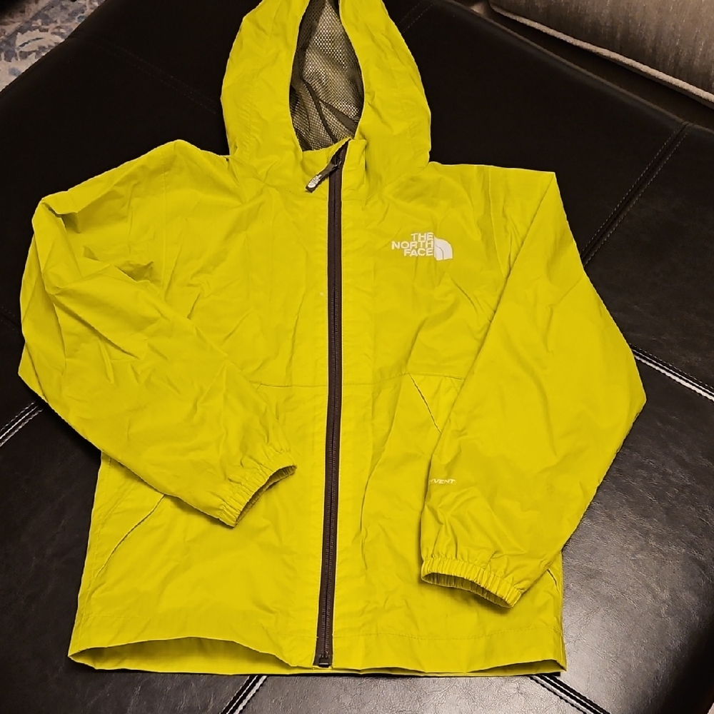The North Face Yellow Hooded Kids XS Rain Jacket
